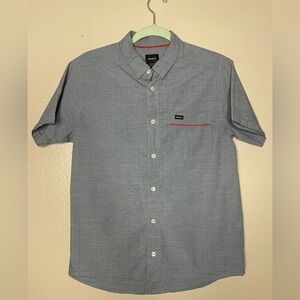RVCA Men's Blue Button Down Slim Fit Shirt size Small
